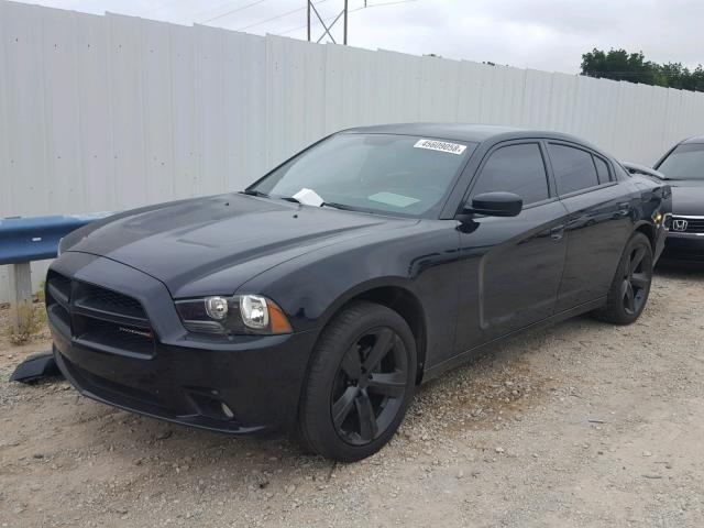 2C3CDXHG3EH364349 - 2014 DODGE CHARGER SX BLACK photo 2