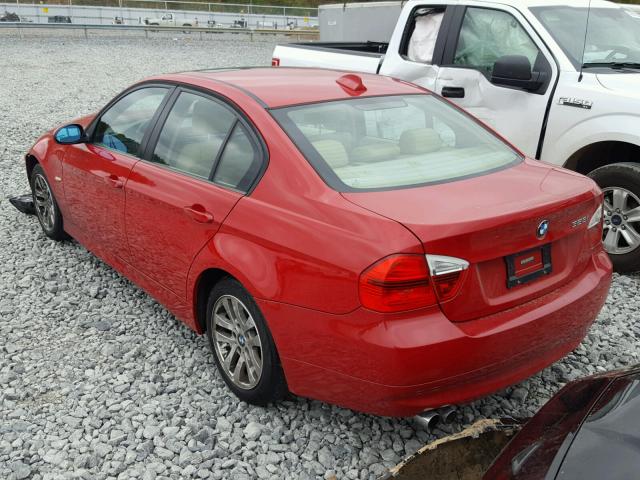 WBAVA33547PG51855 - 2007 BMW 328 I RED photo 3