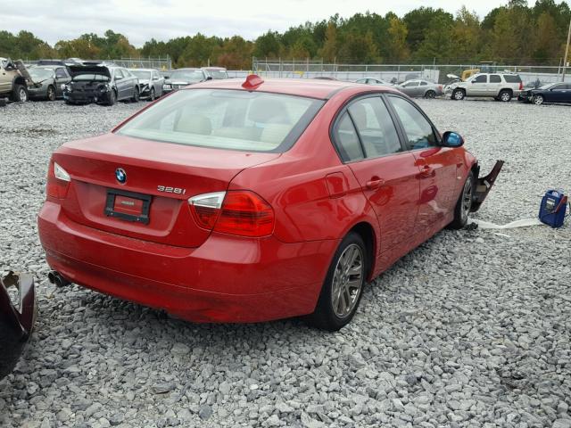 WBAVA33547PG51855 - 2007 BMW 328 I RED photo 4