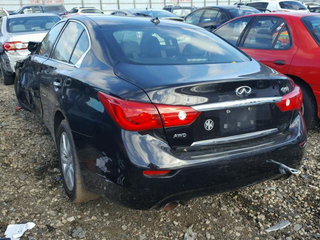 JN1BV7AR2EM707748 - 2014 INFINITI Q50 BASE BLACK photo 3