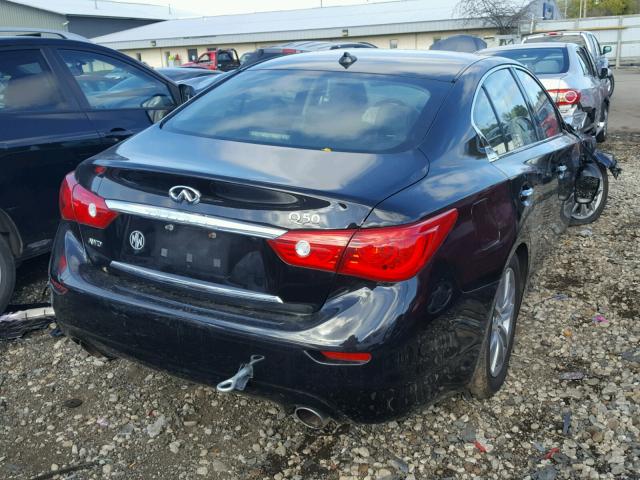 JN1BV7AR2EM707748 - 2014 INFINITI Q50 BASE BLACK photo 4