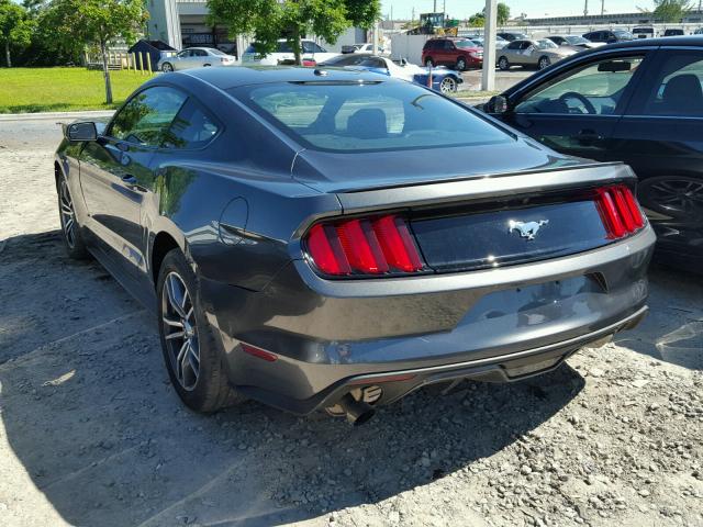 1FA6P8TH9G5284799 - 2016 FORD MUSTANG GRAY photo 3