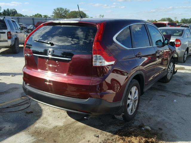 5J6RM3H5XEL025081 - 2014 HONDA CR-V EX MAROON photo 4