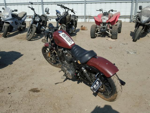 1HD4LE238HC432289 - 2017 HARLEY-DAVIDSON XL883 IRON RED photo 3