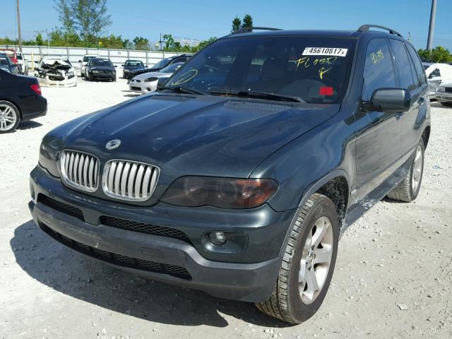 5UXFA13574LU46315 - 2004 BMW X5 3.0I GREEN photo 2