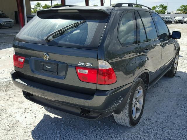 5UXFA13574LU46315 - 2004 BMW X5 3.0I GREEN photo 4