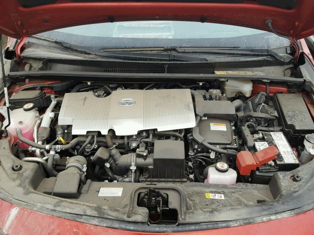 JTDKARFP7H3002157 - 2017 TOYOTA PRIUS PRIM ბურგუნდია ფოტო 7