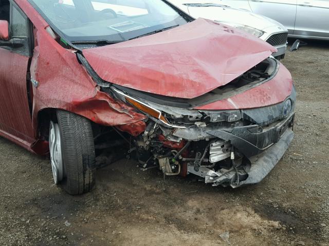 JTDKARFP7H3002157 - 2017 TOYOTA PRIUS PRIM ბურგუნდია ფოტო 9
