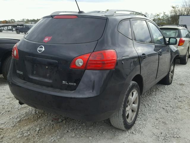 JN8AS58V08W108837 - 2008 NISSAN ROGUE S BLACK photo 4