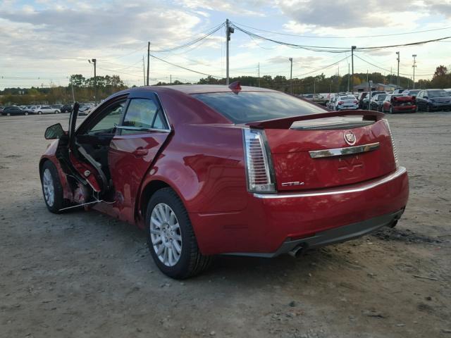 1G6DC5EG3A0120133 - 2010 CADILLAC CTS RED photo 3