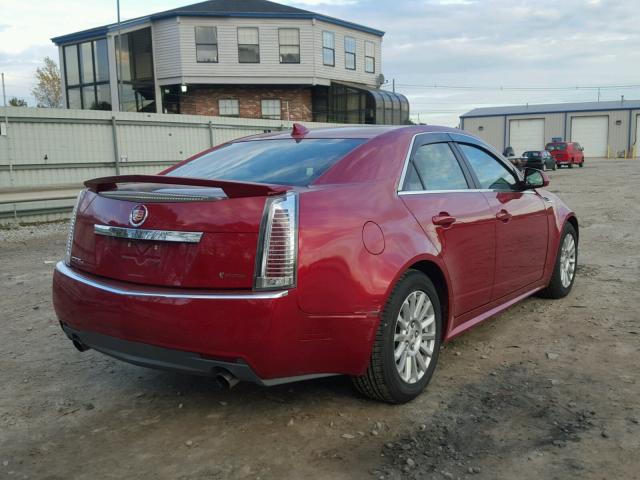 1G6DC5EG3A0120133 - 2010 CADILLAC CTS RED photo 4