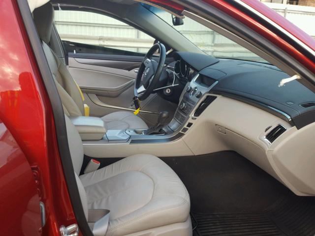 1G6DC5EG3A0120133 - 2010 CADILLAC CTS RED photo 5