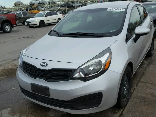 KNADM4A37D6297337 - 2013 KIA RIO LX SILVER photo 2