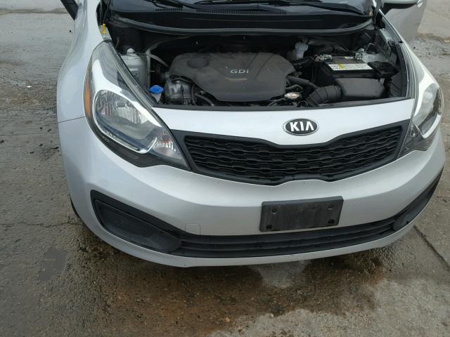 KNADM4A37D6297337 - 2013 KIA RIO LX SILVER photo 7