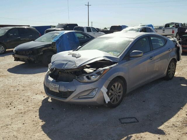 5NPDH4AE7FH638348 - 2015 HYUNDAI ELANTRA SE GRAY photo 2