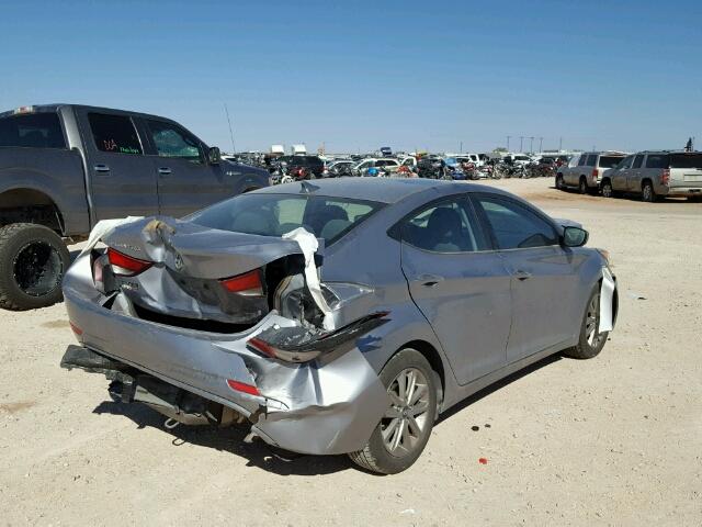 5NPDH4AE7FH638348 - 2015 HYUNDAI ELANTRA SE GRAY photo 4