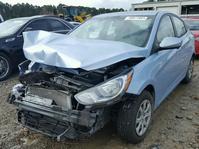 KMHCT4AE2CU204362 - 2012 HYUNDAI ACCENT BLUE photo 2