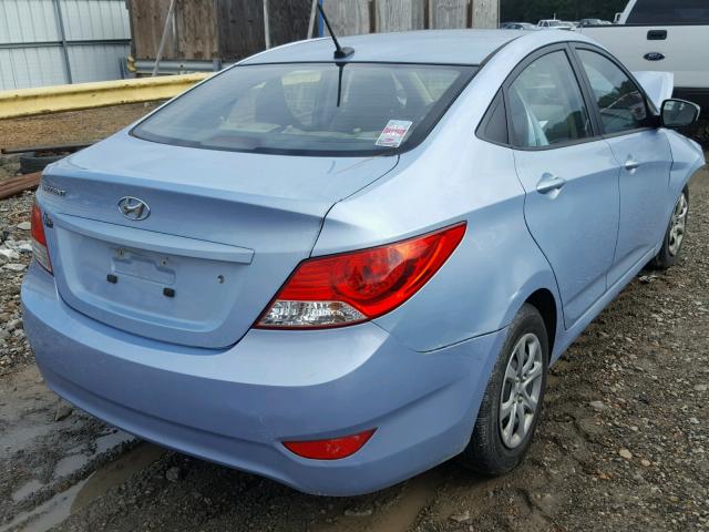 KMHCT4AE2CU204362 - 2012 HYUNDAI ACCENT BLUE photo 4