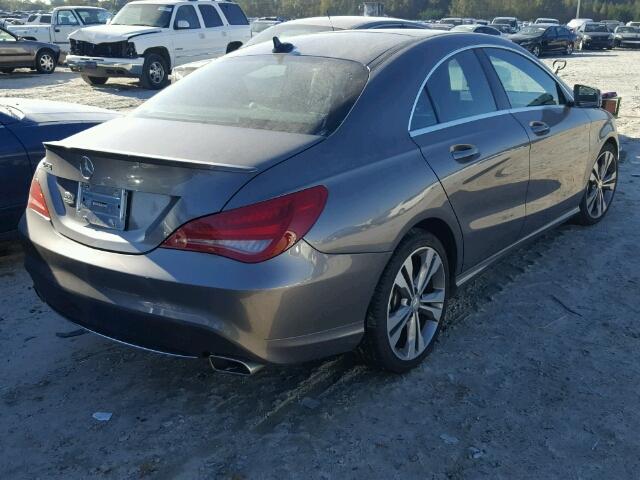 WDDSJ4EB6EN158396 - 2014 MERCEDES-BENZ CLA 250 GRAY photo 4