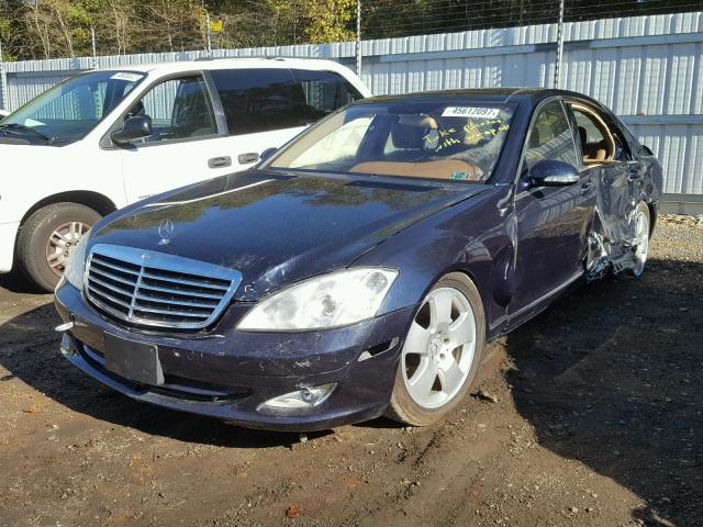 WDDNG71X37A144450 - 2007 MERCEDES-BENZ S 550 BLUE photo 2