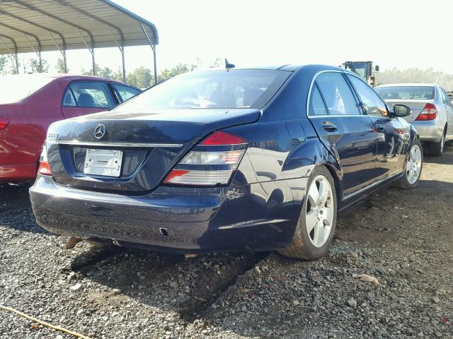 WDDNG71X37A144450 - 2007 MERCEDES-BENZ S 550 BLUE photo 4