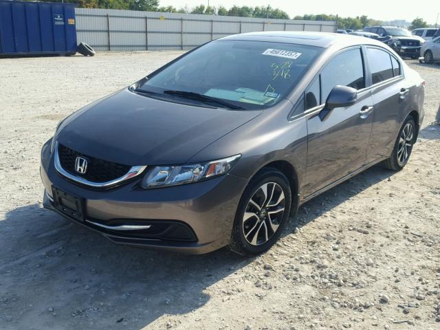 2HGFB2F8XDH527348 - 2013 HONDA CIVIC EX CHARCOAL photo 2