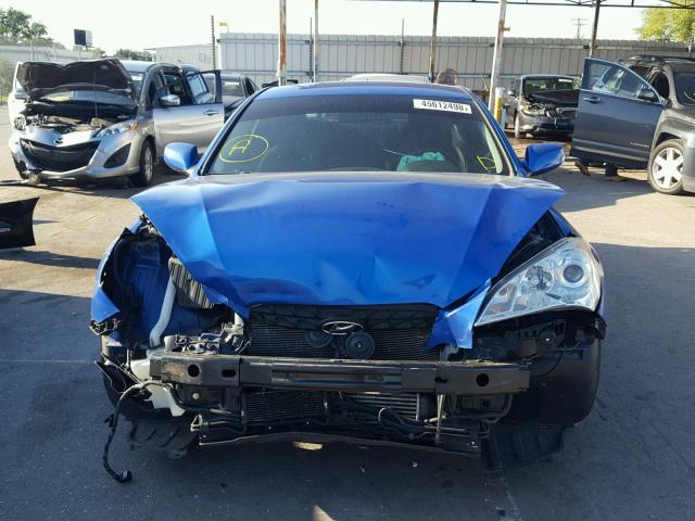 KMHHT6KD1BU045341 - 2011 HYUNDAI GENESIS CO BLUE photo 9