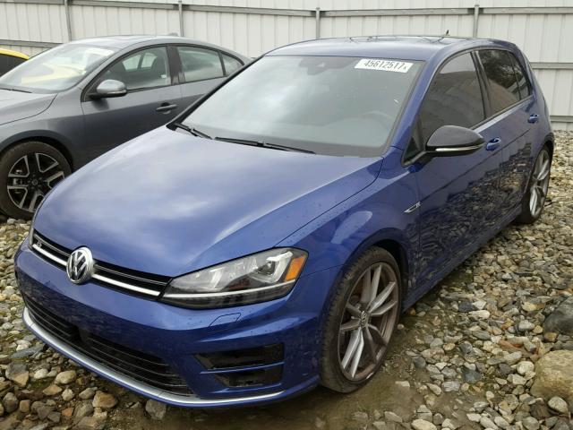 WVWVF7AUXHW074839 - 2017 VOLKSWAGEN GOLF R BLUE photo 2