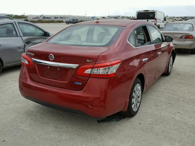 3N1AB7APXEY281680 - 2014 NISSAN SENTRA S RED photo 4