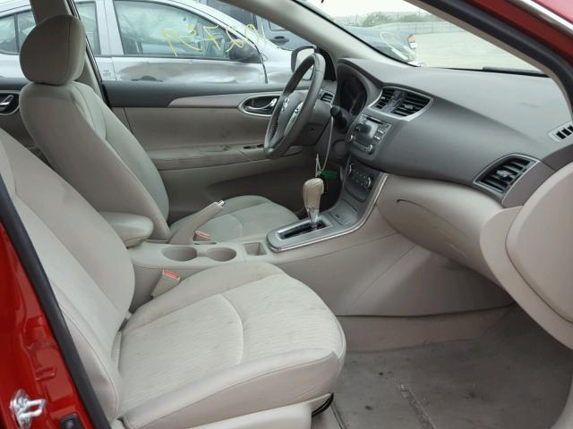 3N1AB7APXEY281680 - 2014 NISSAN SENTRA S RED photo 5