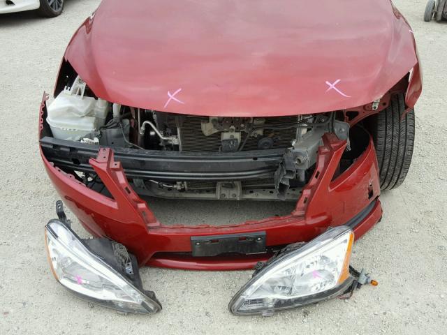 3N1AB7APXEY281680 - 2014 NISSAN SENTRA S RED photo 9