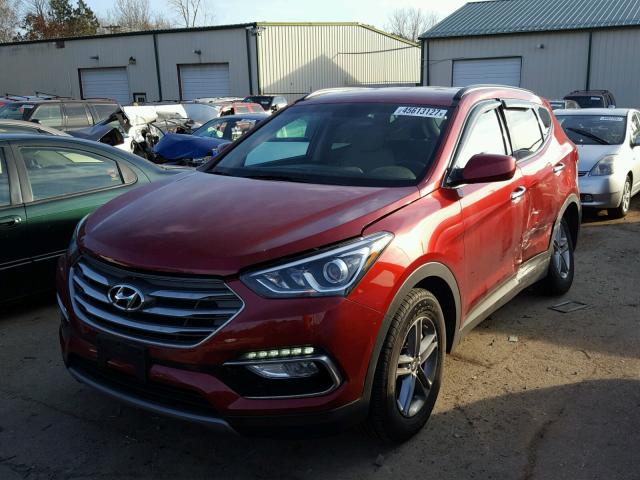 5XYZUDLBXHG396802 - 2017 HYUNDAI SANTA FE S MAROON photo 2