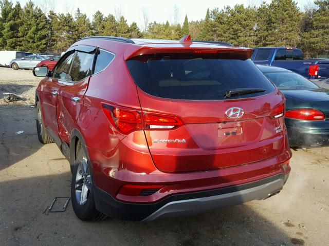 5XYZUDLBXHG396802 - 2017 HYUNDAI SANTA FE S MAROON photo 3