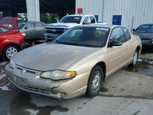 2G1WW12E2Y9195651 - 2000 CHEVROLET MONTE CARL ოქროსფერი ფოტო 2