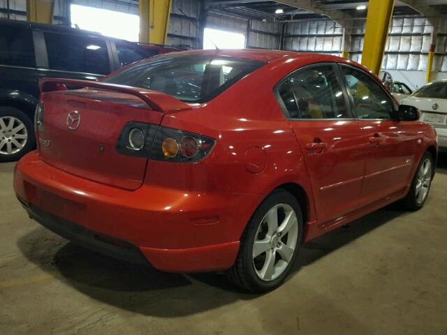 JM1BK323661429657 - 2006 MAZDA 3 S RED photo 4