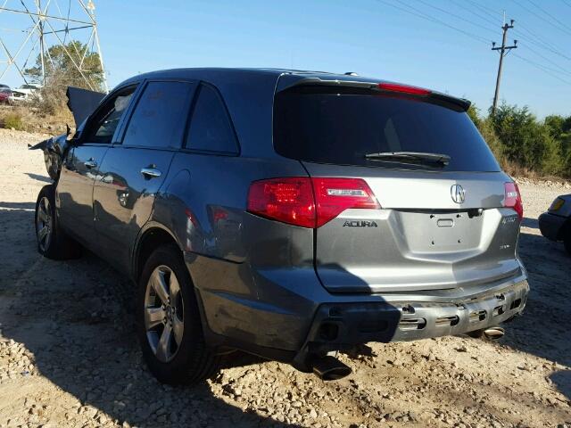 2HNYD288X9H501641 - 2009 ACURA MDX SPORT GRAY photo 3