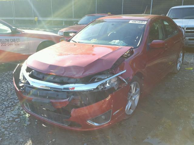 3FAHP0KC5AR182601 - 2010 FORD FUSION SPO RED photo 2