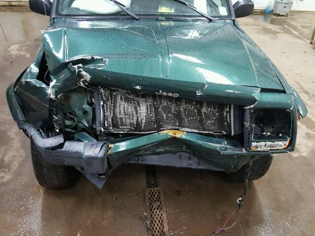 1J4FF48S3YL183257 - 2000 JEEP CHEROKEE S GREEN photo 7