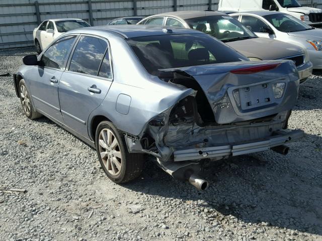 1HGCM66567A020105 - 2007 HONDA ACCORD EX BLUE photo 3