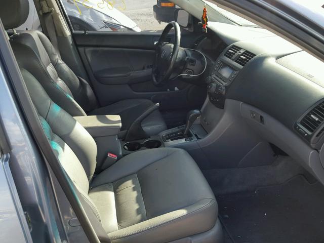 1HGCM66567A020105 - 2007 HONDA ACCORD EX BLUE photo 5