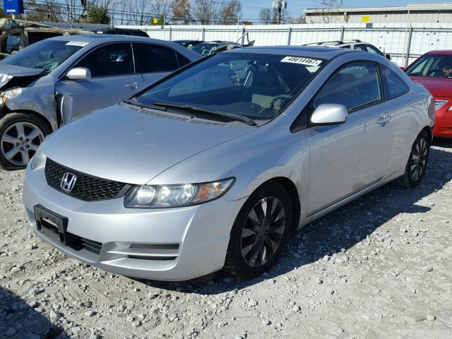 2HGFG12859H500731 - 2009 HONDA CIVIC EX ვერცხლისფერი ფოტო 2