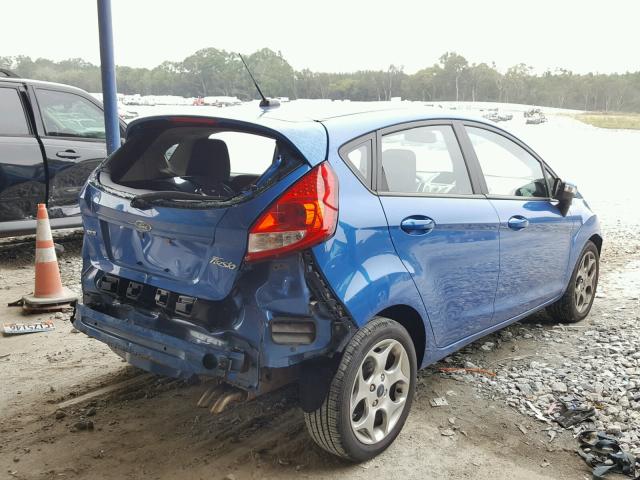 3FADP4FJ7BM102373 - 2011 FORD FIESTA SES BLUE photo 4