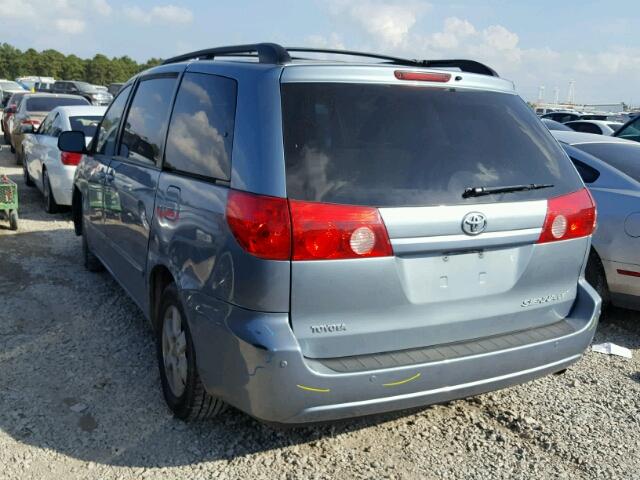 5TDZK23C88S113612 - 2008 TOYOTA SIENNA CE BLUE photo 3