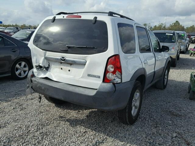 4F2YZ02Z95KM63576 - 2005 MAZDA TRIBUTE I WHITE photo 4