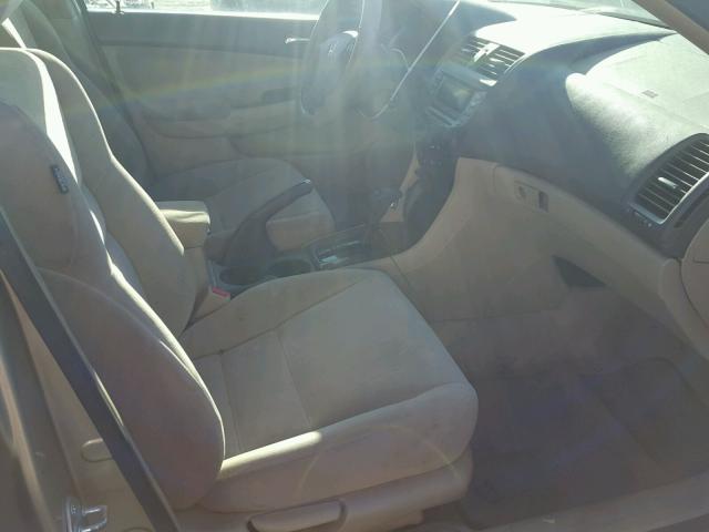 1HGCM56747A185789 - 2007 HONDA ACCORD EX BEIGE photo 5