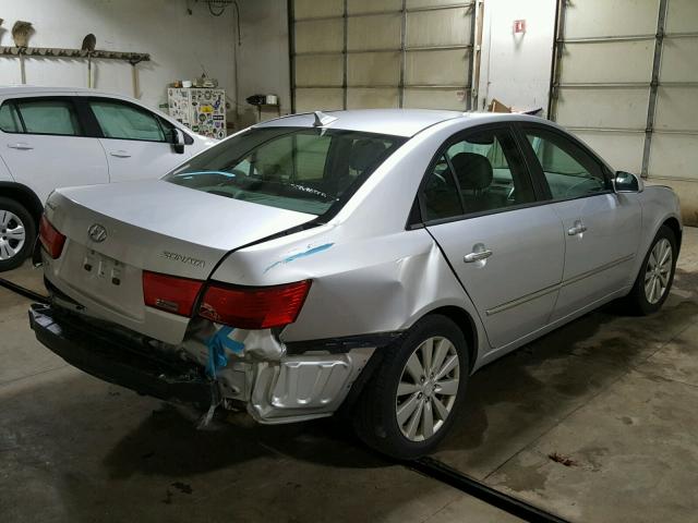 5NPEU46C69H532503 - 2009 HYUNDAI SONATA SILVER photo 4