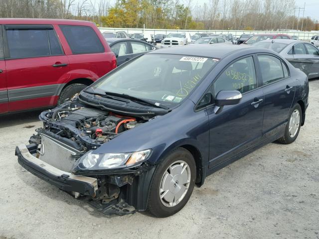 JHMFA36239S010409 - 2009 HONDA CIVIC HYBR BLUE photo 2