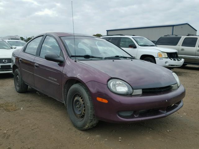 1B3ES46C5YD859678 - 2000 DODGE NEON BASE PURPLE photo 1