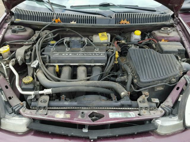 1B3ES46C5YD859678 - 2000 DODGE NEON BASE PURPLE photo 7