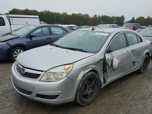 1G8ZS57N68F132635 - 2008 SATURN AURA XE SILVER photo 2